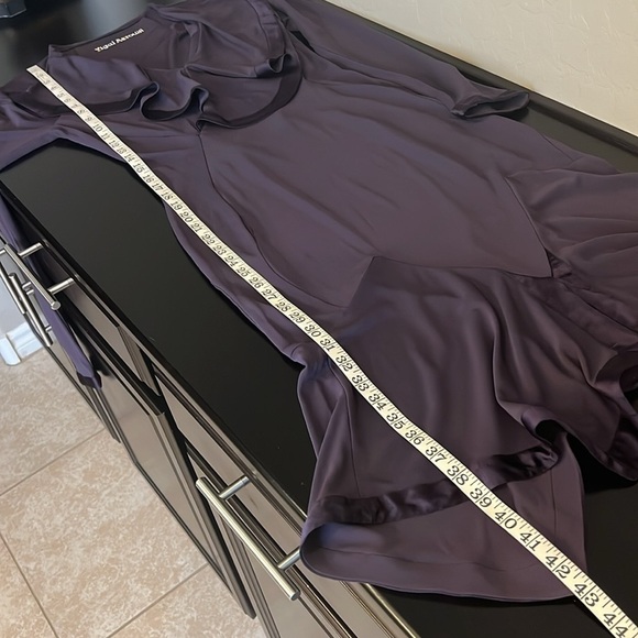 Yigal Azrouel silk jersey mermaid midi dress, eggplant color, sz Small/Medium - Picture 13 of 15